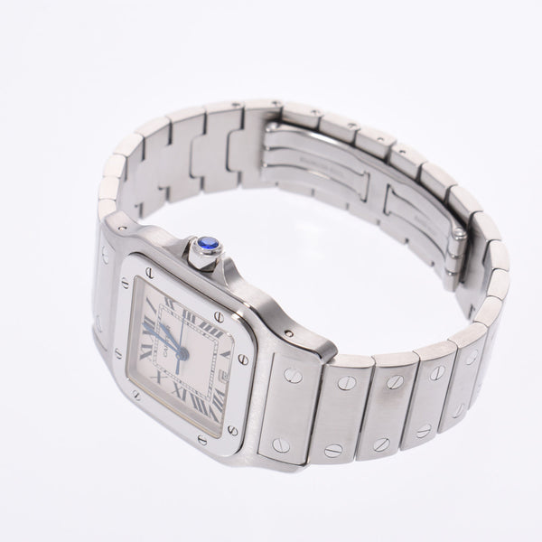 卡地亚卡地亚桑托斯加贝LM W20060D6男孩SS手表自动白色表盘排名使用银股票