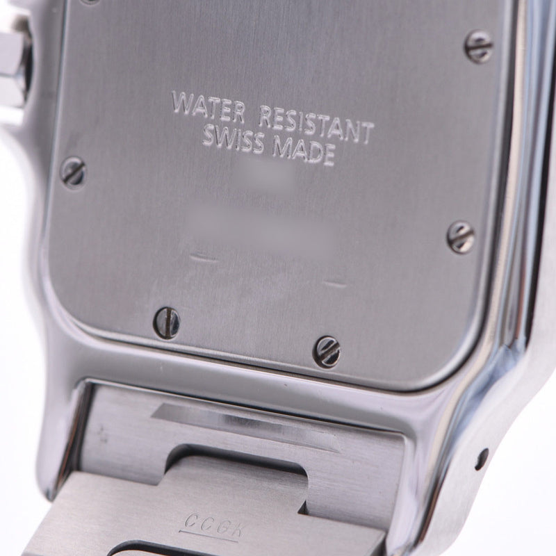 卡地亚卡地亚桑托斯加贝LM W20060D6男孩SS手表自动白色表盘排名使用银股票