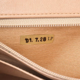 CHANEL Mattelasse Chain Shoulder Bag Diana Beige Gold Hardware Ladies Lambskin Shoulder Bag AB Rank Used Ginzo