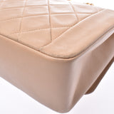 CHANEL Mattelasse Chain Shoulder Bag Diana Beige Gold Hardware Ladies Lambskin Shoulder Bag AB Rank Used Ginzo