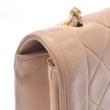 CHANEL Mattelasse Chain Shoulder Bag Diana Beige Gold Hardware Ladies Lambskin Shoulder Bag AB Rank Used Ginzo