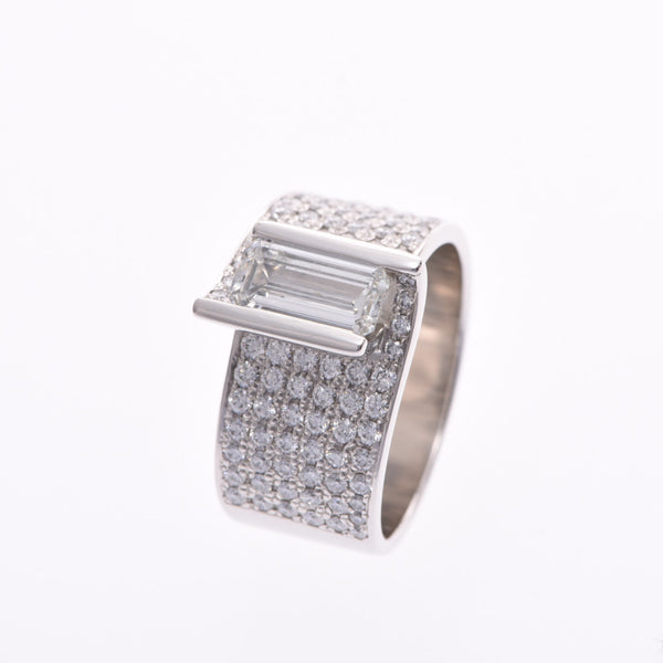 银座三轮钻石1.016CT H-SI1-EM1.11ct13.5妇女PT900环a级使用银