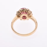 No. 12 Ladies Ruby 2.170ct/Diamond 0.93ct/K18YG Ring/Ring A Rank Used Ginzo