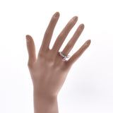 Pink Sapphire 0.74ct Diamond 0.48ct No. 10 Ladies K18WG Ring/Ring A Rank Used Ginzo
