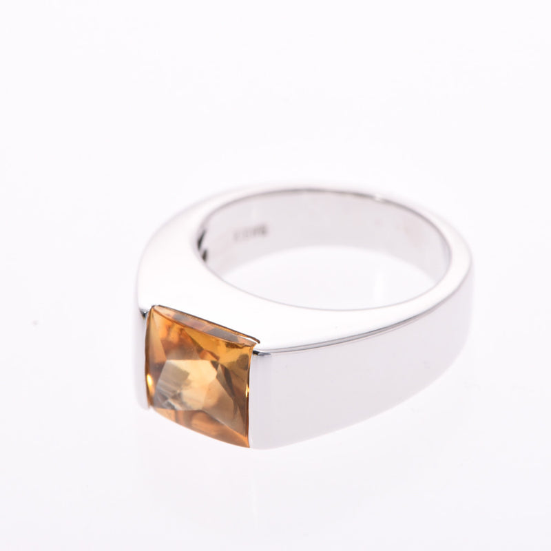 Other Citrine No. 12 Ladies K18WG Ring/Ring A Rank Used Ginzo