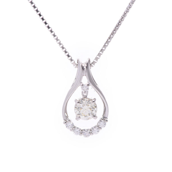 Other DianNecless 0.238ct M-SI2-G 0.08ct Ladies Pt900/850 necklace A-A-rank used silver
