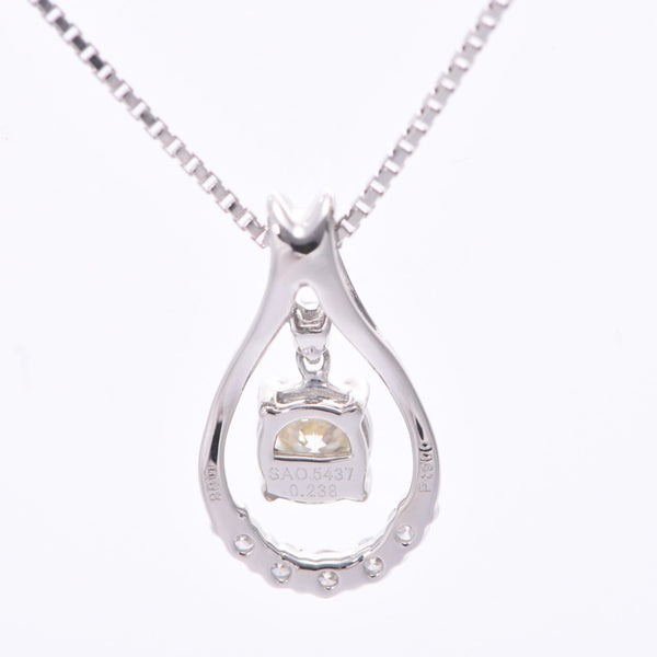 Other DianNecless 0.238ct M-SI2-G 0.08ct Ladies Pt900/850 necklace A-A-rank used silver