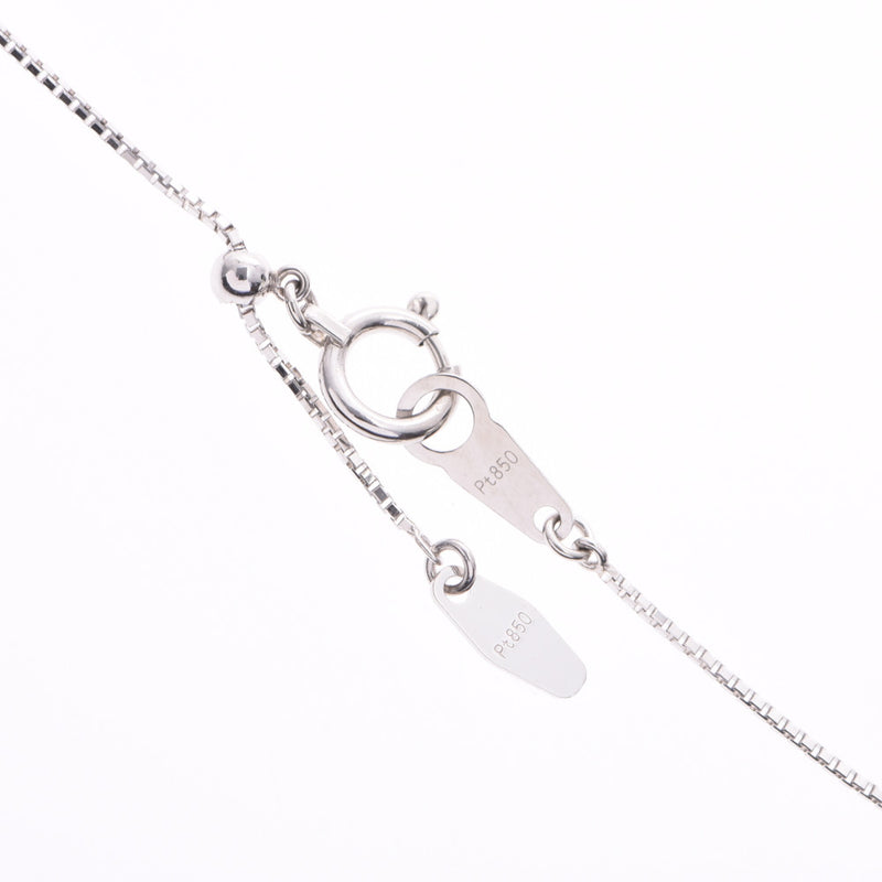 Diamond 0.308ct G-SI2-VG 0.20ct Lady's PT900/PT850 necklace A rank used silver storehouse