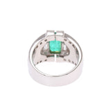 Other Emerald 1.253ct Diamond 1.46ct 10.5 Ladies Pt900 Platinum Ring/Ring A Rank Used Ginzo
