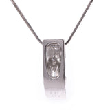 Single Diamond Diamond 0.30/0.15ct Women's K18WG Necklace A Rank Used Ginzo