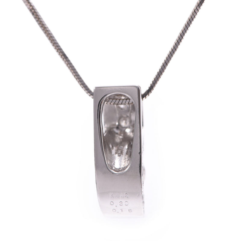 单粒钻石钻石0.30/0.15ct女士K18WG项链a级使用银