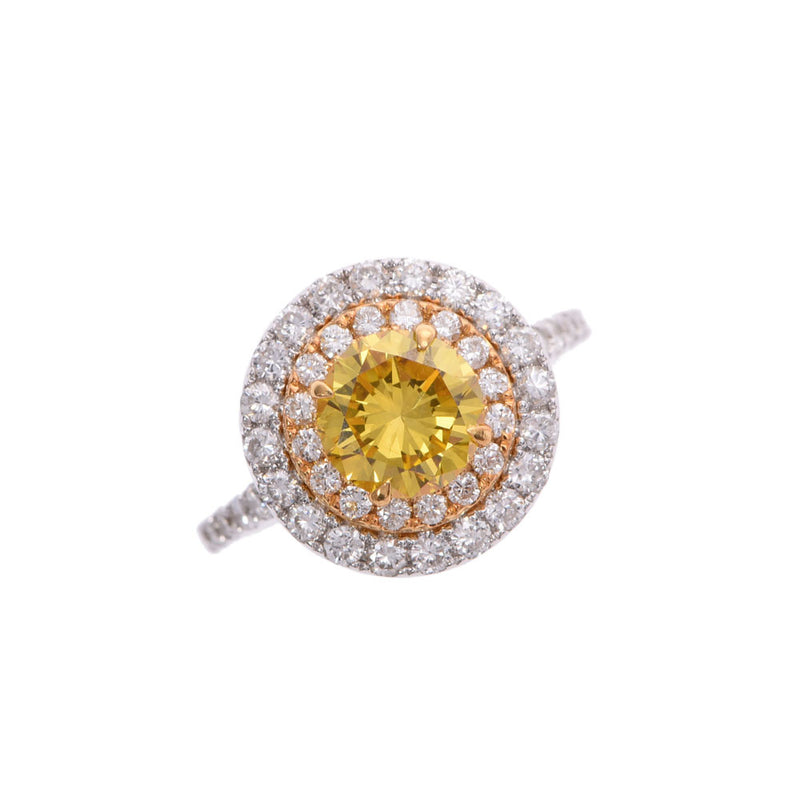 11.5 Lady's K18/ diamond 1.392ct treat FDY I-1 0.96ct ring, ring A rank used silver storehouse