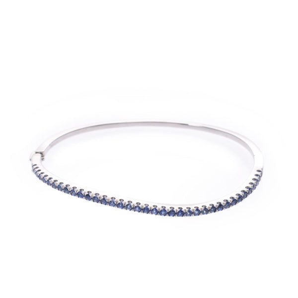 Other Sapphire 1.68 CT bracelet #17 unisex K18WG Bangle A rank used silver
