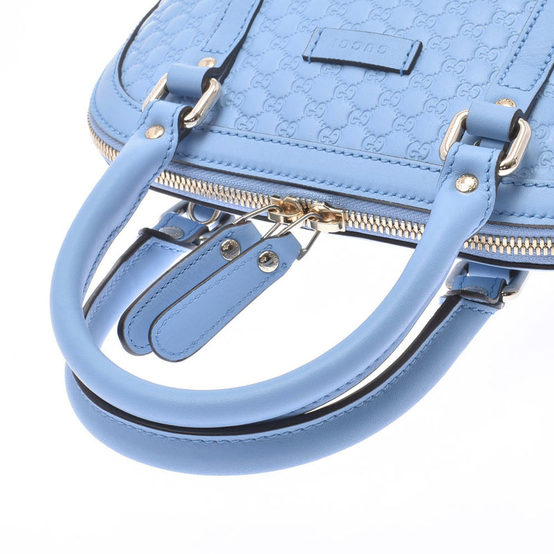 Gucci Micro Gucci Shima Outlet Light Blue Ladies Calf 2WAY Bag