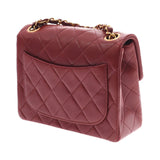 CHANEL シャネル ミニマトラッセ チェーンショルダーバッグ ボルドー系 ゴールド金具 レディース ラムスキン ショルダーバッグ ABランク 中古 銀蔵
