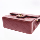 CHANEL シャネル ミニマトラッセ チェーンショルダーバッグ ボルドー系 ゴールド金具 レディース ラムスキン ショルダーバッグ ABランク 中古 銀蔵