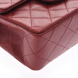 CHANEL シャネル ミニマトラッセ チェーンショルダーバッグ ボルドー系 ゴールド金具 レディース ラムスキン ショルダーバッグ ABランク 中古 銀蔵