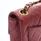 CHANEL シャネル ミニマトラッセ チェーンショルダーバッグ ボルドー系 ゴールド金具 レディース ラムスキン ショルダーバッグ ABランク 中古 銀蔵