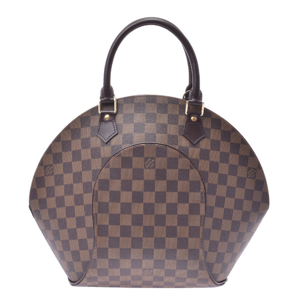 LOUIS VUITTON ルイヴィトン ダミエ エリプスMM SPオーダー ブラウン N48067 レディース ダミエキャンバス レザー ハンドバッグ 新同 中古 銀蔵