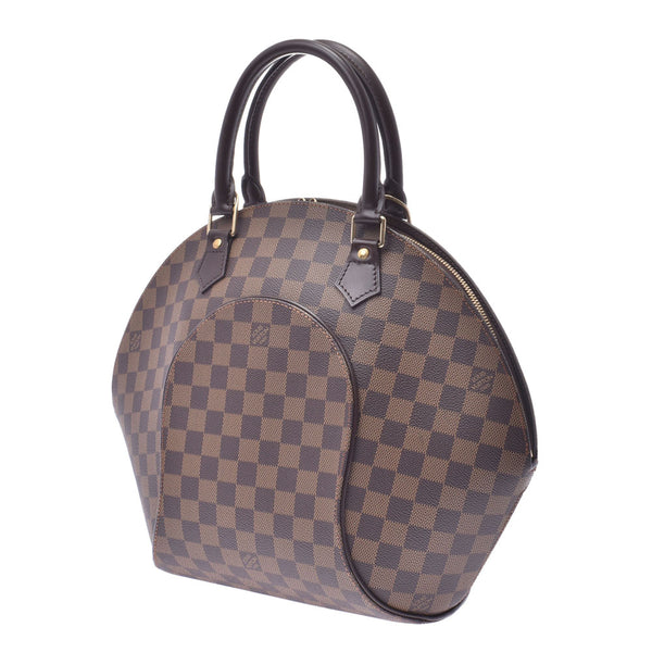 LOUIS VUITTON ルイヴィトン ダミエ エリプスMM SPオーダー ブラウン N48067 レディース ダミエキャンバス レザー ハンドバッグ 新同 中古 銀蔵