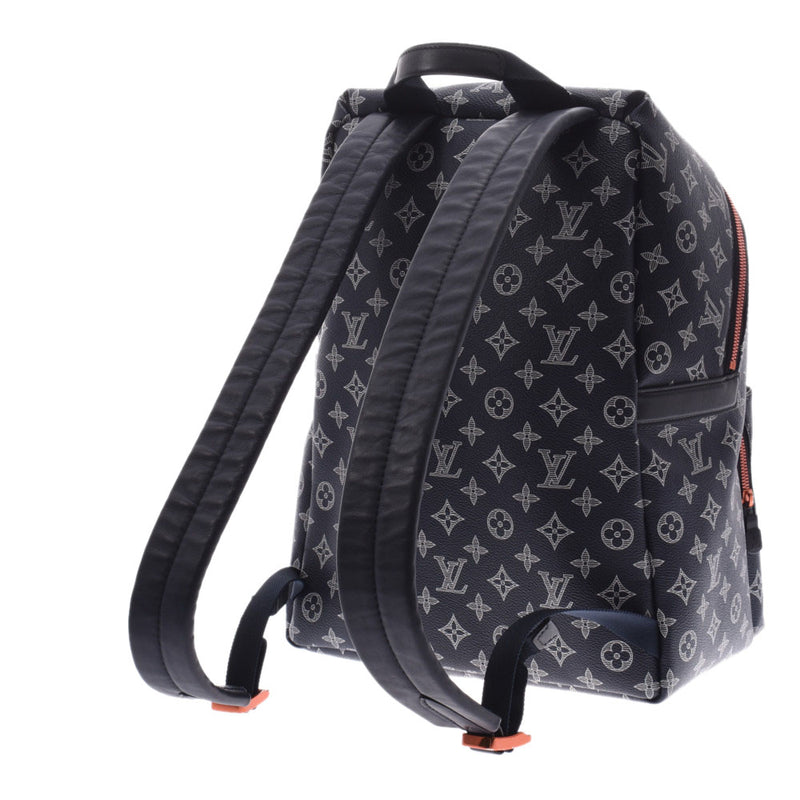 LOUIS VUIS VUITTON Louviton Ink Up Side Down, Apollo backpack, Navy M43676 Menzyuk Duck, Duck, Duck, AB, AB, rank used silver.
