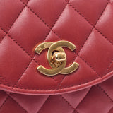 CHANEL シャネル マトラッセ チェーンショルダーバッグ 赤 ゴールド金具 レディース ラムスキン ショルダーバッグ ABランク 中古 銀蔵