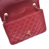 CHANEL シャネル マトラッセ チェーンショルダーバッグ 赤 ゴールド金具 レディース ラムスキン ショルダーバッグ ABランク 中古 銀蔵
