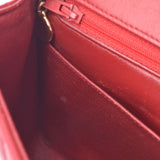 CHANEL シャネル マトラッセ チェーンショルダーバッグ 赤 ゴールド金具 レディース ラムスキン ショルダーバッグ ABランク 中古 銀蔵