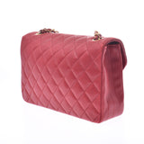 CHANEL シャネル マトラッセ チェーンショルダーバッグ 赤 ゴールド金具 レディース ラムスキン ショルダーバッグ ABランク 中古 銀蔵