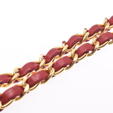 CHANEL シャネル マトラッセ チェーンショルダーバッグ 赤 ゴールド金具 レディース ラムスキン ショルダーバッグ ABランク 中古 銀蔵