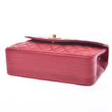 CHANEL シャネル マトラッセ チェーンショルダーバッグ 赤 ゴールド金具 レディース ラムスキン ショルダーバッグ ABランク 中古 銀蔵