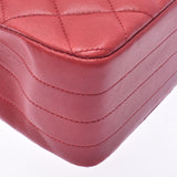 CHANEL シャネル マトラッセ チェーンショルダーバッグ 赤 ゴールド金具 レディース ラムスキン ショルダーバッグ ABランク 中古 銀蔵