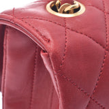 CHANEL シャネル マトラッセ チェーンショルダーバッグ 赤 ゴールド金具 レディース ラムスキン ショルダーバッグ ABランク 中古 銀蔵