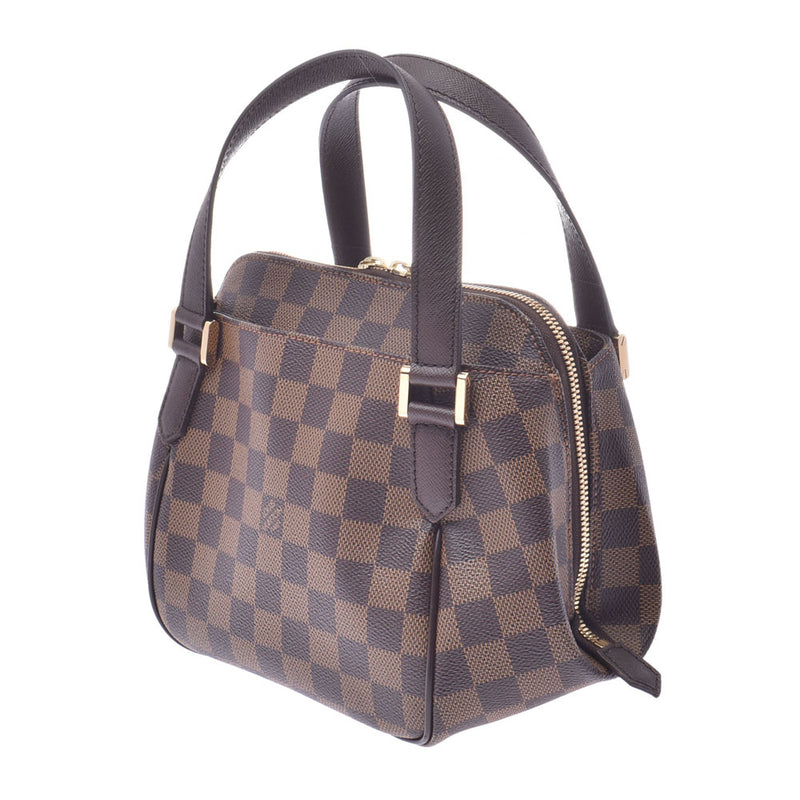 LOUIS VUITTON ルイヴィトン ハンドバッグ ベレムPM ダミエ エベヌ レディース N51173 ゴールド金具 美品  58138ファスナー外側