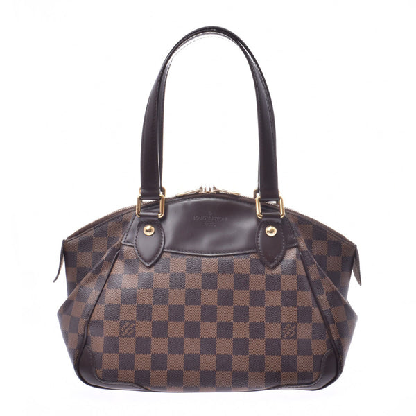 LOUIS VUITTON Louis Vuitton Damier Verona PM Brown N41117 Ladies Handbag AB Rank Used Ginzo