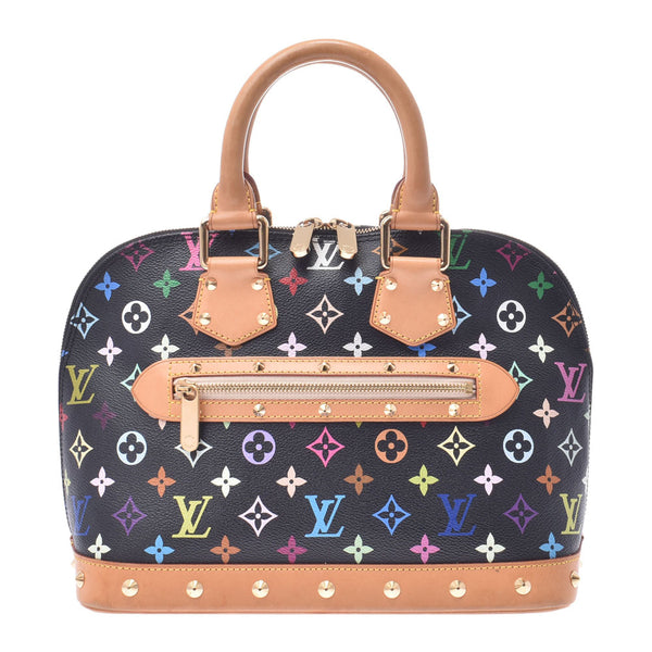 LOUIS VUITTON ルイヴィトン マルチカラー アルマ 黒 M92646 レディース モノグラムマルチカラー ハンドバッグ ABランク 中古 銀蔵