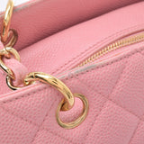 CHANEL Chanel matelasse PTT petit thymeless tote bag pink gold metal fittings Lady's caviar skin handbag B rank used silver storehouse
