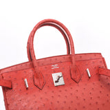 Hermes Birkin bag 30 Rouge VIFF Silver