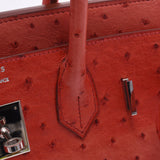 Hermes Birkin bag 30 Rouge VIFF Silver