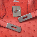 Hermes Birkin bag 30 Rouge VIFF Silver