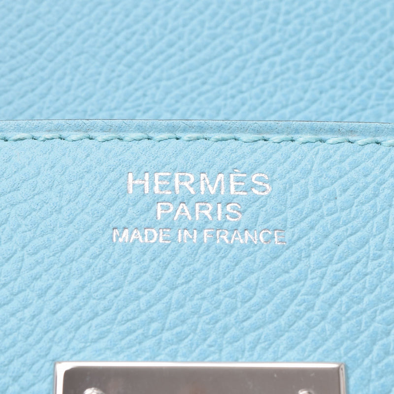 HERMES エルメス バーキン 30 ブルーアトゥール シルバー金具 T刻印(2015年頃) レディース ヴォーエプソン ハンドバッグ Aランク 中古 銀蔵