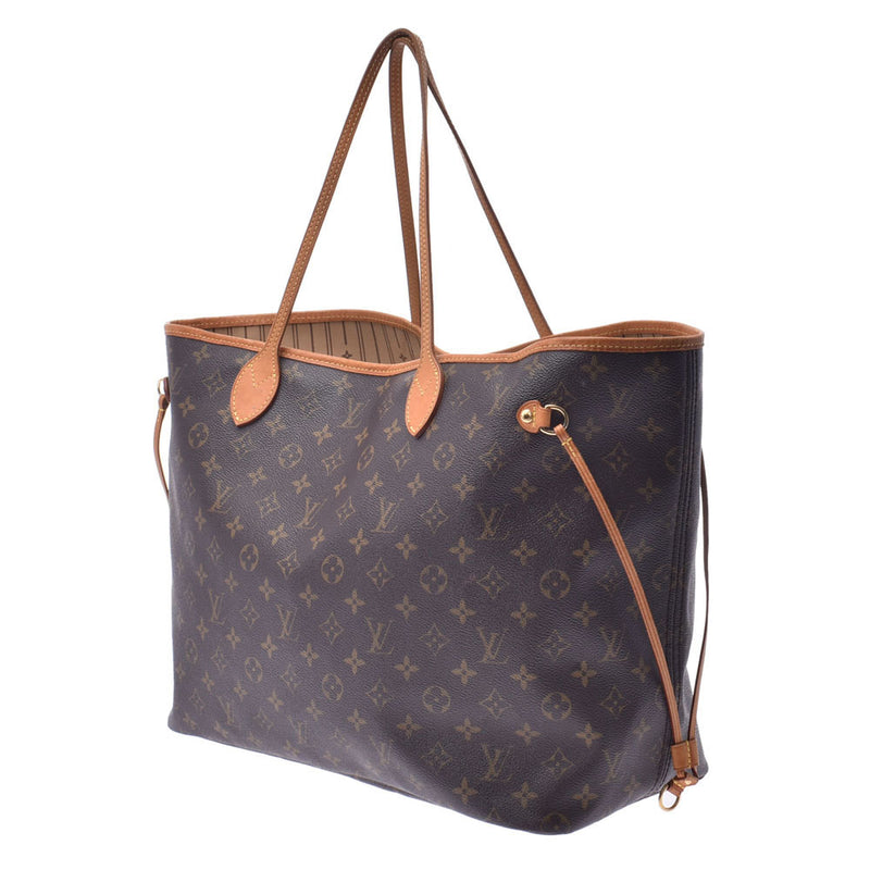 LOUIS VUITTON ルイヴィトンモノグラムネヴァーフル GM brown M40157 unisex tote bag B rank used silver storehouse