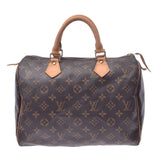 LOUIS VUITTON路易威登Monogram Speedy 30棕色M41108中性Monogram帆布手提包B等级二手Ginzo