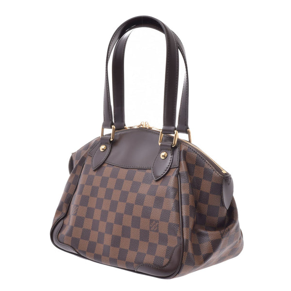 女子Damie,Verona PM Brown N41117,Ladies'Damie Canvas,Handbag A Rank,使用银器