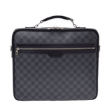 LOUIS VUITTON ルイヴィトン ダミエ スティーブ ブリーフケース 黒 N58030 メンズ ダミエグラフィットキャンバス ビジネスバッグ Bランク 中古 銀蔵