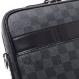 LOUIS VUITTON Louis Vuitton: Steve Briefcase Black N58030 Men' s Graphic N58030 Canvas canvas business bags B-rank used silver storey