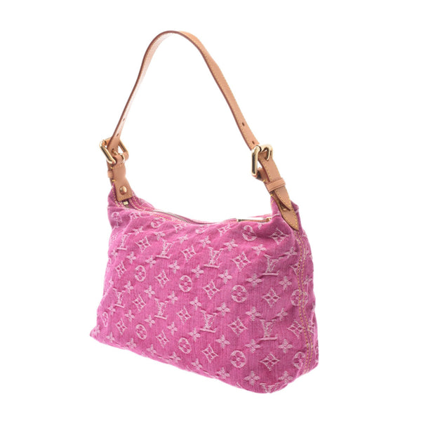 Louis Vuitton Monogram denim buggy PM pink m95212 Womens Denim / Leather Shoulder Bag