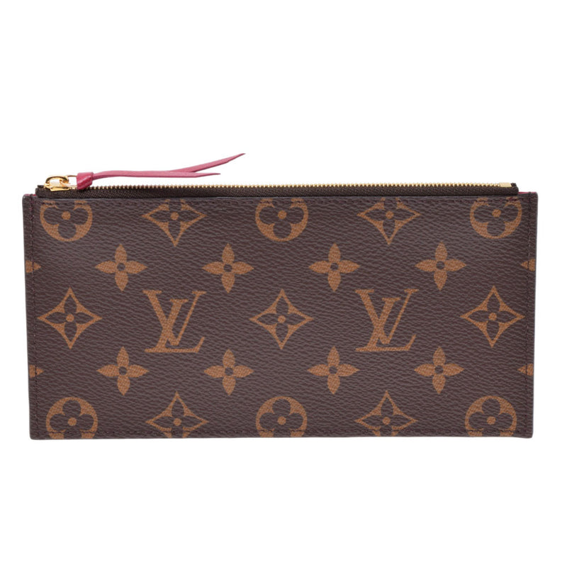LOUIS VUITTON Louis Vuitton monogram pochette feh re-sea shoulder bag brown M61276 Lady's monogram canvas chain wallet-free silver storehouse