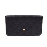 LOUIS VUITTON Louviton Amplant Poshet Felicie Black (noir) M64064 Ladies monogram amplant, amplant, shoulder bag A rank used silver storehouse.