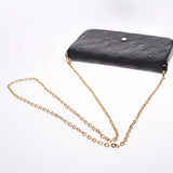 LOUIS VUITTON Louviton Amplant Poshet Felicie Black (noir) M64064 Ladies monogram amplant, amplant, shoulder bag A rank used silver storehouse.